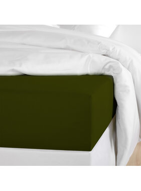 De Witte Lietaer Fitted sheet Olivia Kahki 180 x 200/220 Cotton Satin