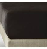 De Witte Lietaer Hoeslaken Elena Black - 90 x 200/220 x h 30 - Katoen Jersey