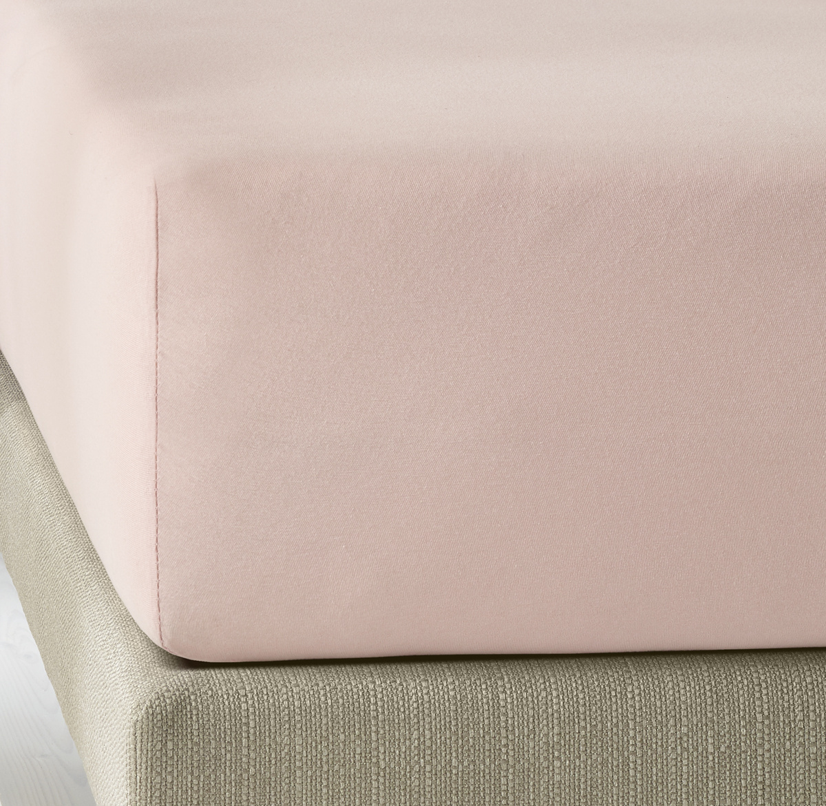 De Witte Lietaer Fitted sheet Elena Pearl Pink - 90 x 200/220 xh 30 - Cotton Jersey