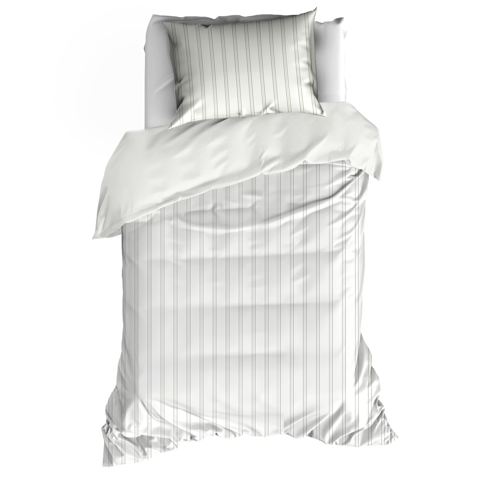 De Witte Lietaer Chiara Winter Moss Duvet Cover - 140 x 200/220 + 60 x 70 cm - Cotton Satin