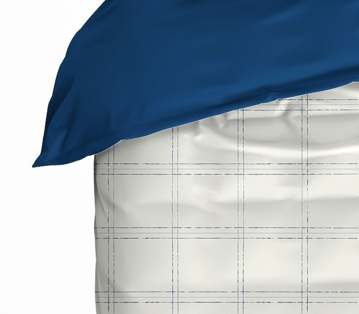 De Witte Lietaer Juul Blue Indigo Duvet Cover - 260 x 240 cm + 2 pcs. 60 x 70 cm - Cotton Flannel