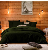 De Witte Lietaer Laura Khaki Duvet Cover - 260 x 240 cm + 2 pcs. 60 x 70 cm - Cotton Flannel