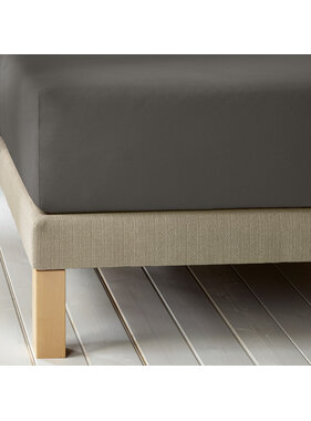 De Witte Lietaer Hoeslaken Laurence Ebony 160 x 200/220 Katoen Flanel