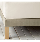 De Witte Lietaer Hoeslaken Laurence Soft White - 140 x 200/220 x h 30 - Katoen Flanel