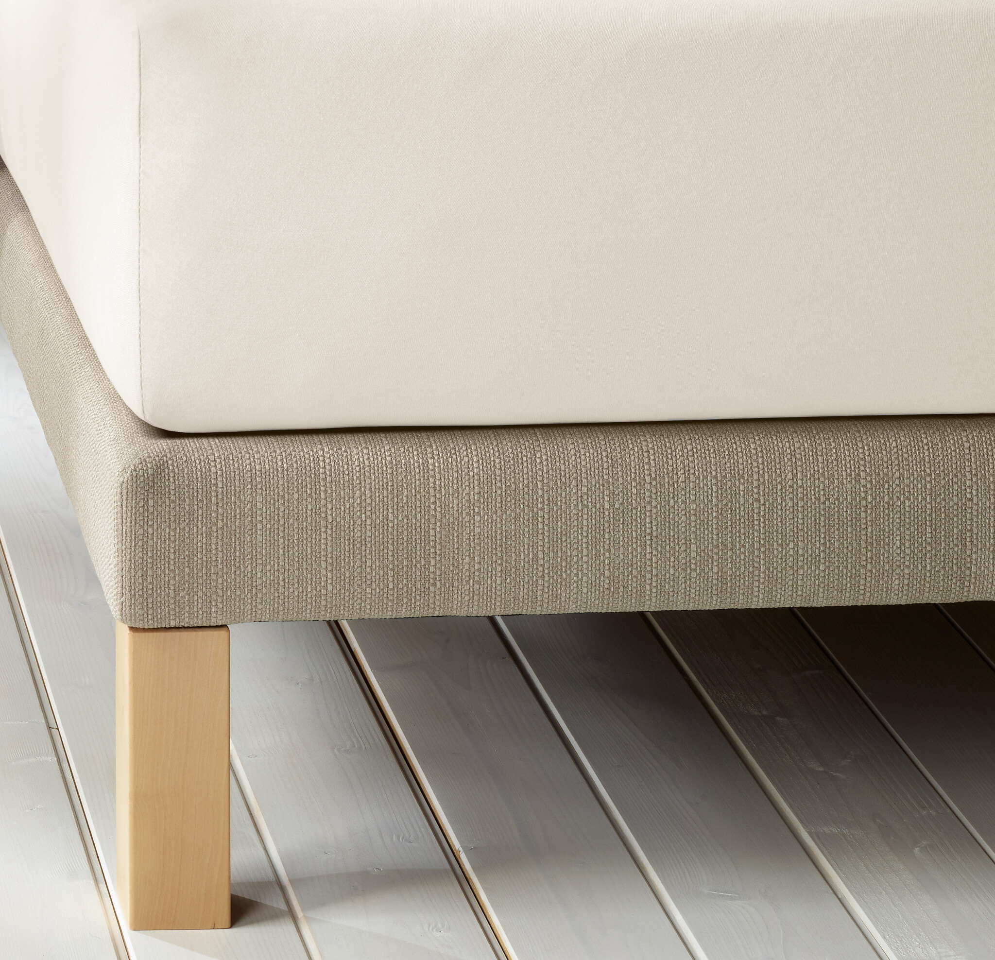 De Witte Lietaer Hoeslaken Laurence Soft White - 160 x 200/220 x h 30 - Katoen Flanel