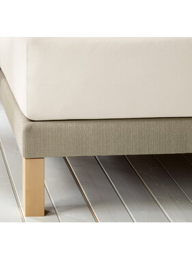 De Witte Lietaer Fitted sheet Laurence Soft White 180 x 200/220 Cotton Flannel