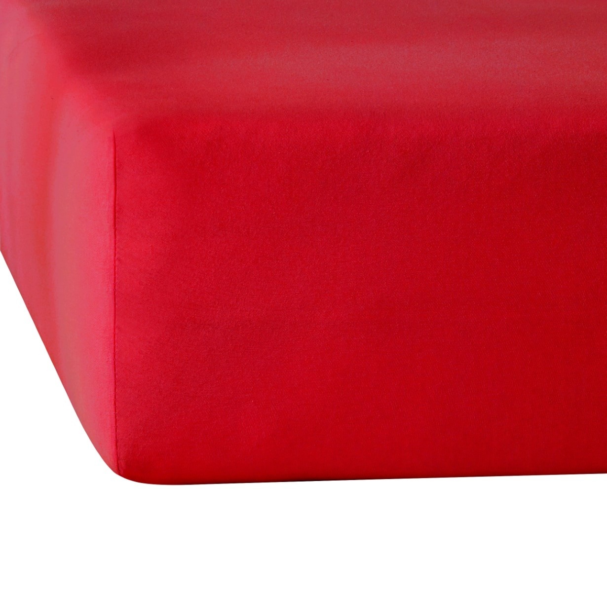 De Witte Lietaer Fitted sheet Elena Deep Red - 140 x 200/220 xh 30 - Cotton Jersey