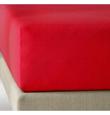 De Witte Lietaer Hoeslaken Elena Deep Red - 140 x 200/220 x h 30 - Katoen Jersey