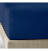 De Witte Lietaer Fitted sheet Elena Navy Blue - 180 x 200/220 xh 30 - Cotton Jersey