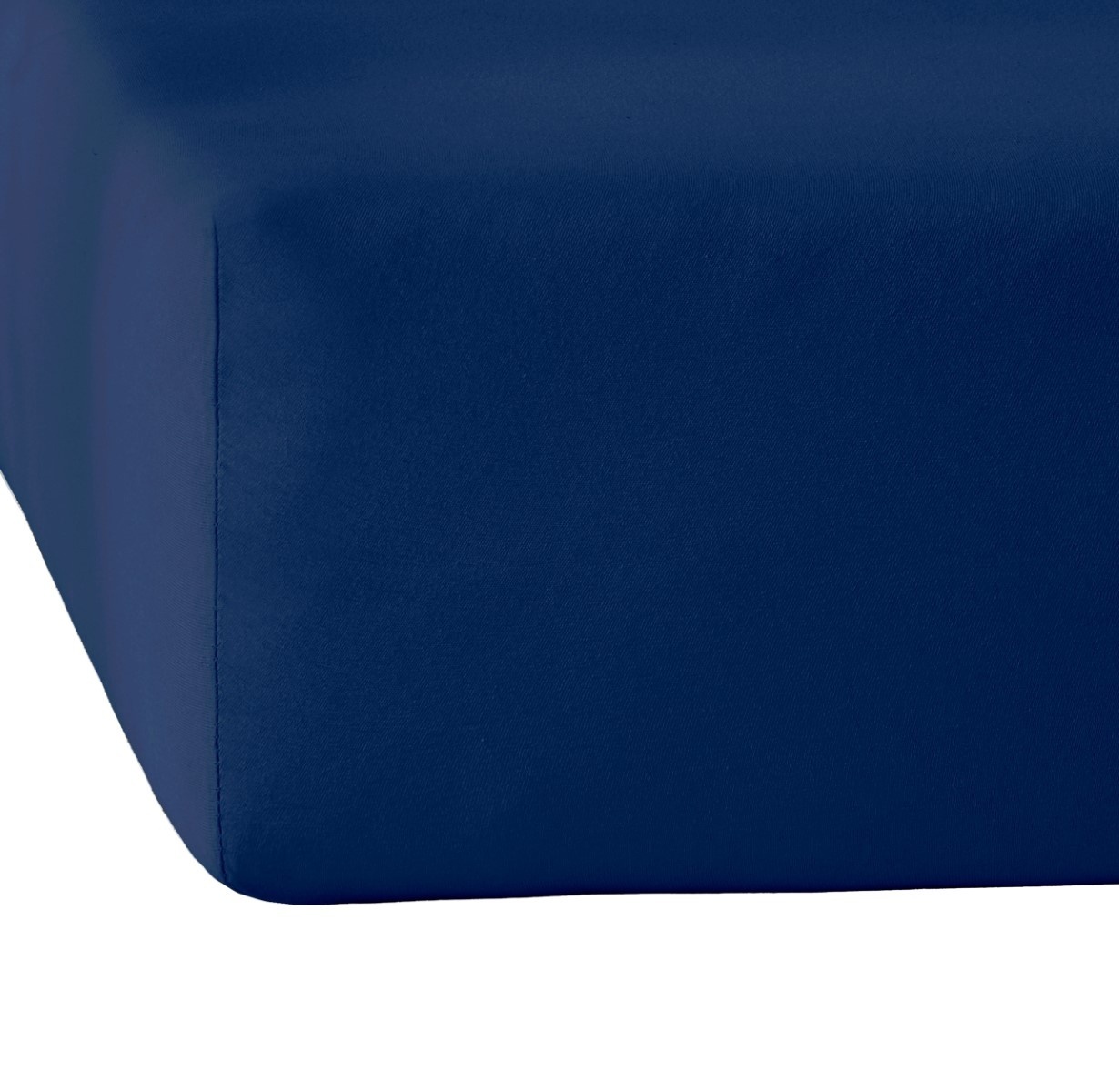 De Witte Lietaer Fitted sheet Elena Navy Blue - 90 x 200/220 xh 30 - Cotton Jersey