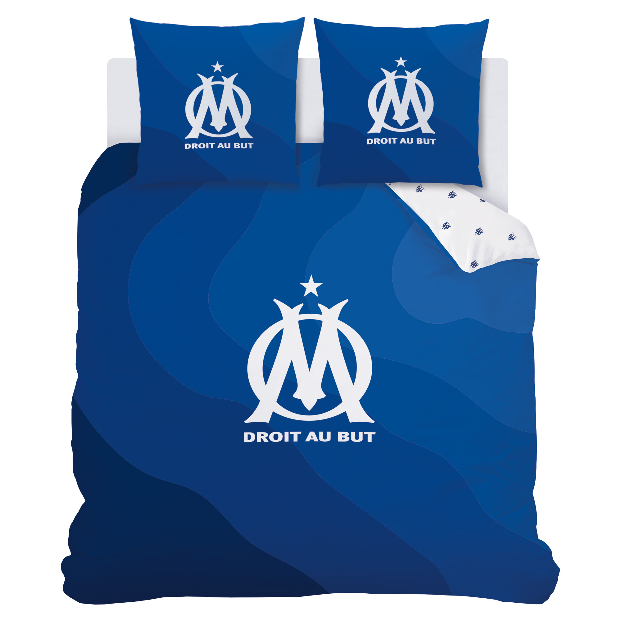 Olympique Marseille Duvet cover Ondeblue - Double - 240 x 220 + (2)63 x 63 cm - Cotton