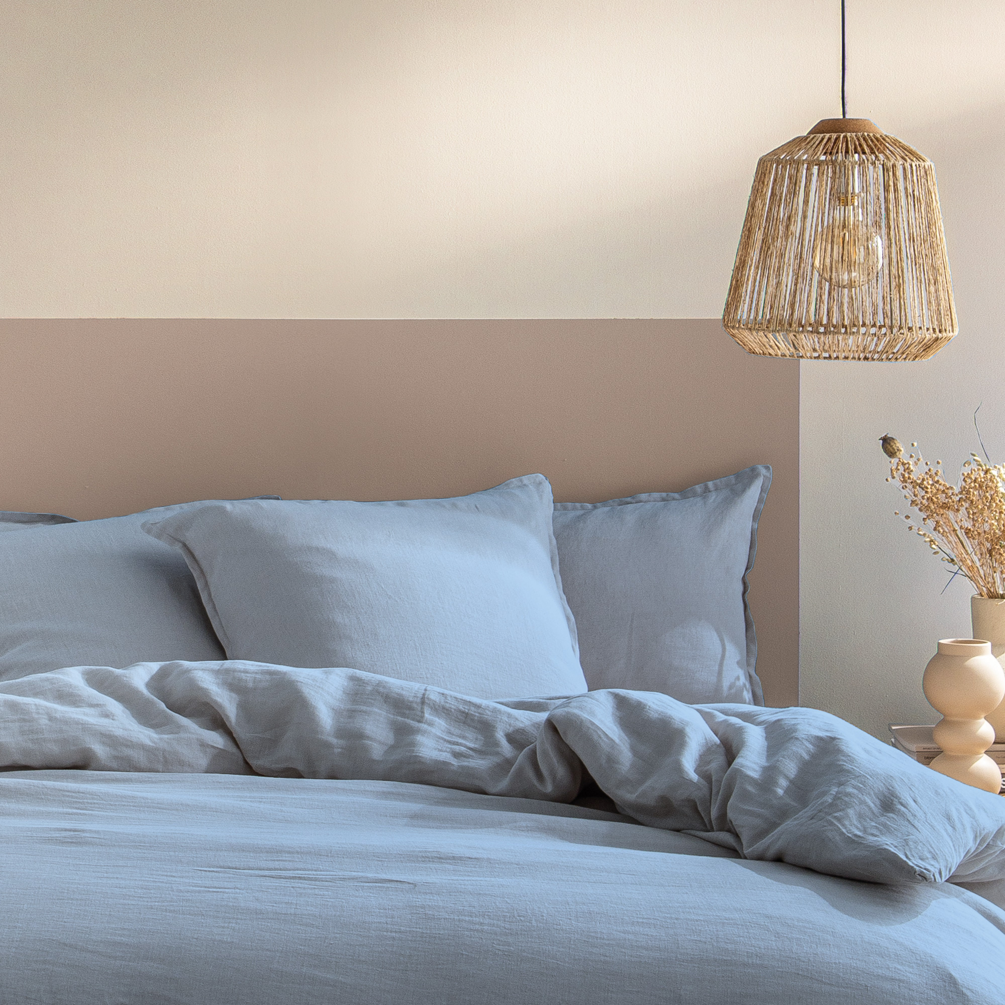 Matt & Rose Pillowcase Set Blue Orage - (2x) 50 x 70 cm - 100% Linen