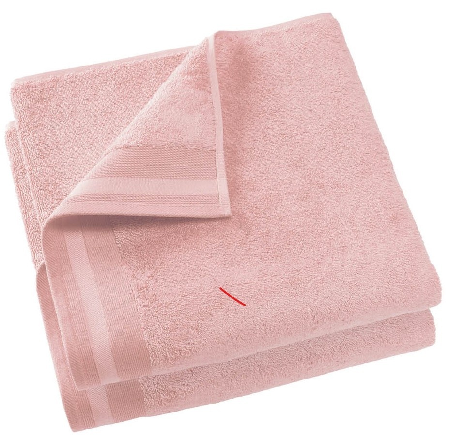 De Witte Lietaer Badhanddoek Contessa Pearl Pink - Set 2 stuks - 70 x 140 cm - Roze - Katoen
