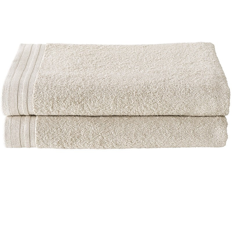 De Witte Lietaer Douchelaken Imagine Birch Beige - 70 x 140 cm - 2 stuks - Beige - Katoen