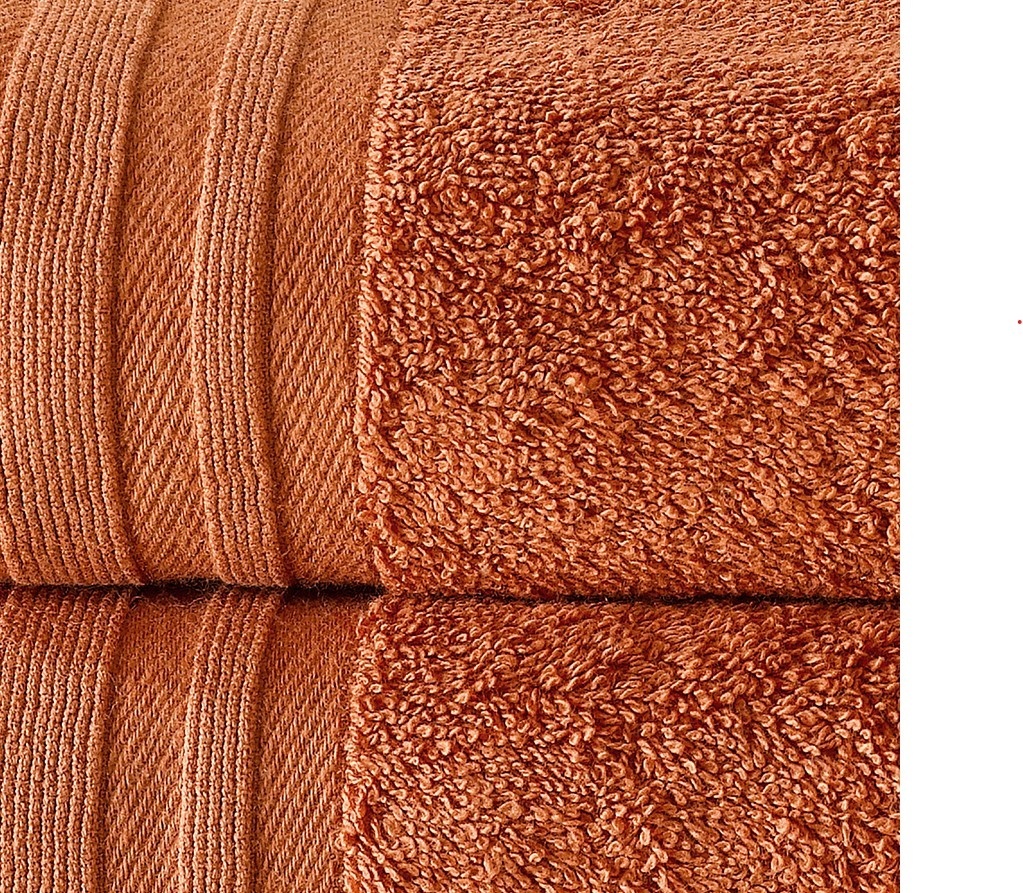 De Witte Lietaer Imagine Dusty Orange Towel - 50 x 100 cm - 3 pieces - Orange - Cotton