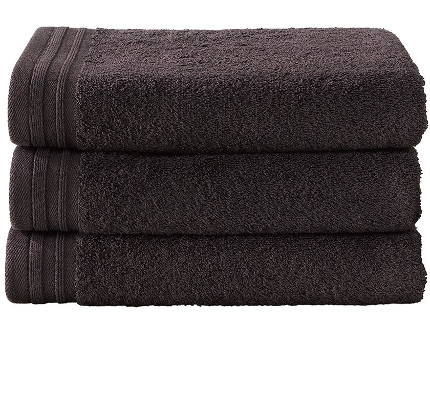 De Witte Lietaer Imagine Fudge Brown Towel - 50 x 100 cm - Set of 3 - Brown - Cotton