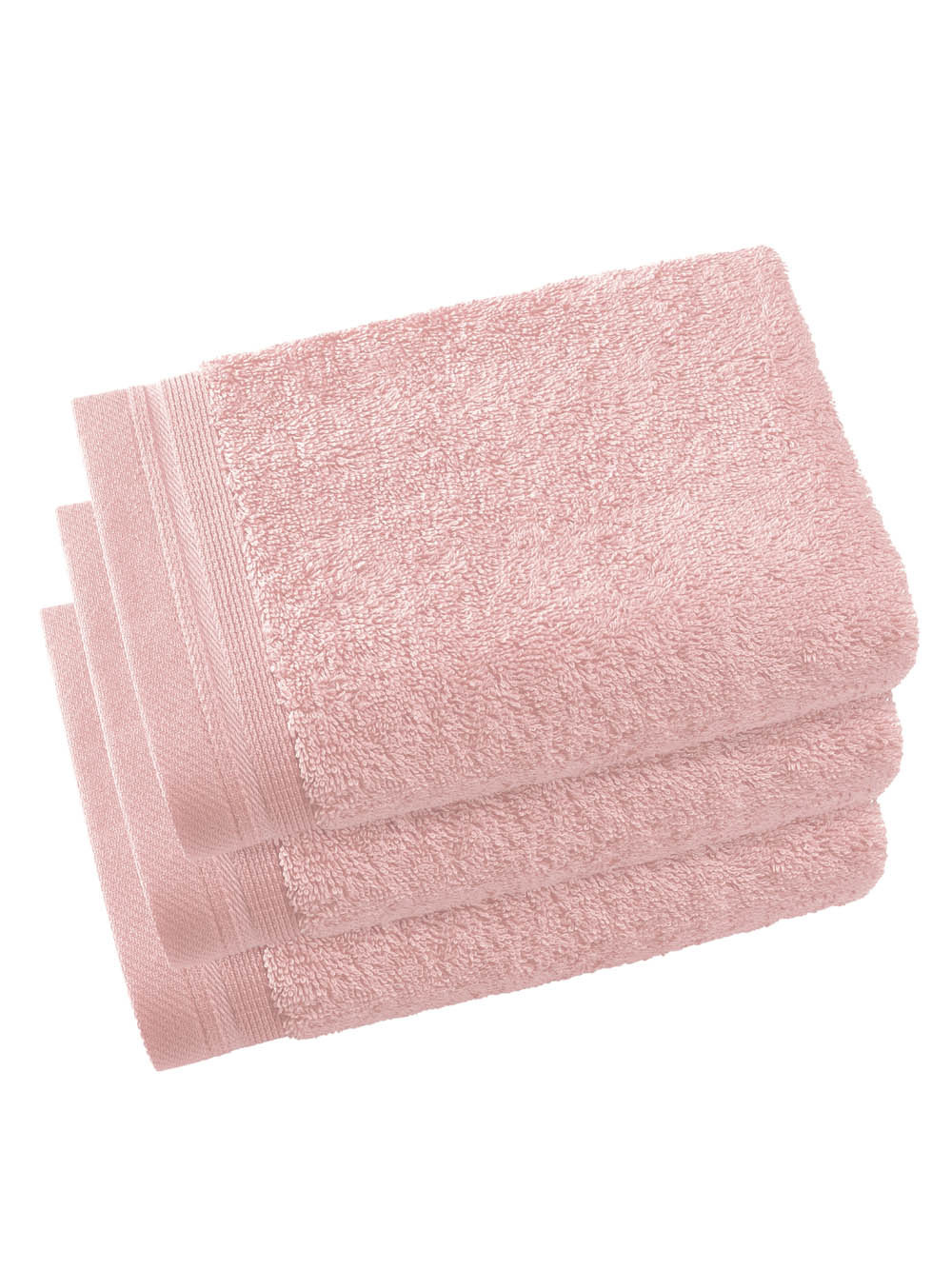 De Witte Lietaer Guest towels Contessa Pearl Pink - set of 3 - 40 x 60 cm - Pink - Cotton