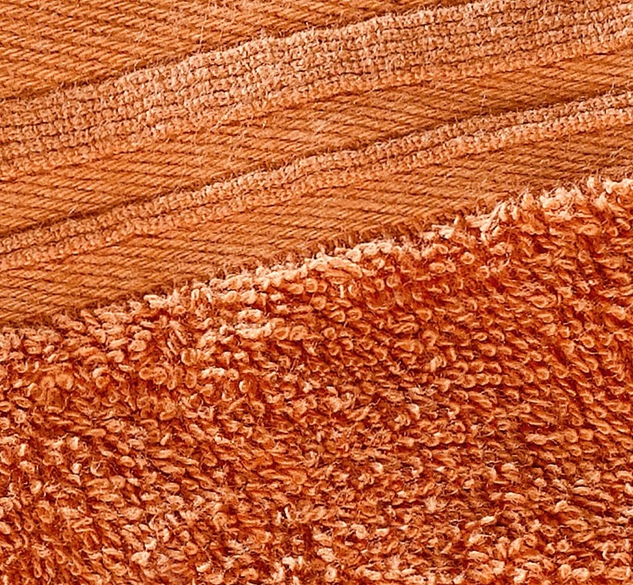 De Witte Lietaer Imagine Dusty Orange guest towels - set of 3 - 30 x 50 cm - Orange - Cotton