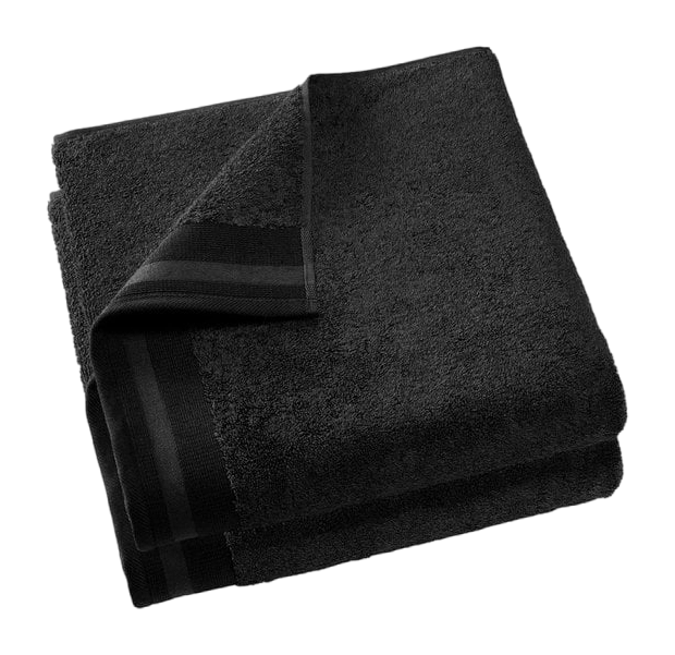 De Witte Lietaer Contessa Kitchen Towel - Set of 2 - 60 x 60 cm - Black - Cotton