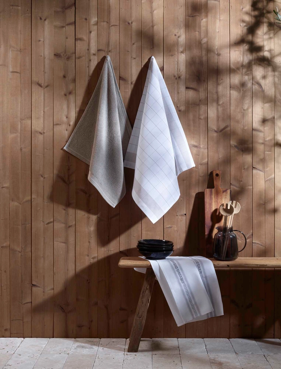 De Witte Lietaer Keuken handdoek Contessa - Set 2 stuks - 60 x 60 cm - Taupe - Katoen