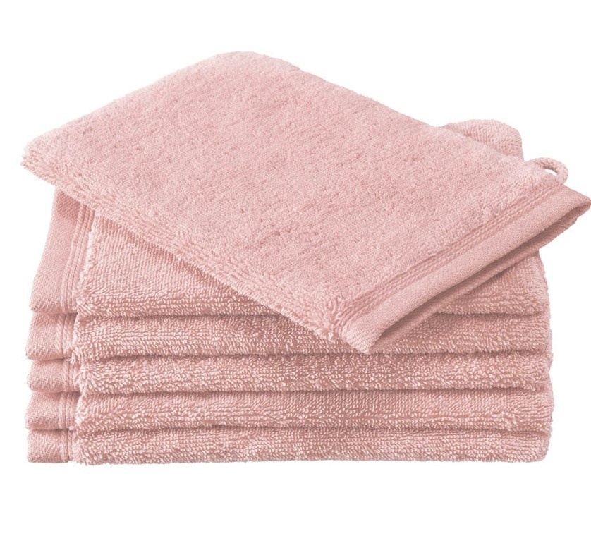 De Witte Lietaer Washandjes Contessa Pearl Pink - 6 stuks - 16 x 21 cm - Roze - Katoen