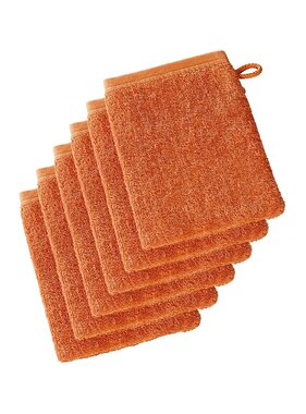 De Witte Lietaer Imagine Dusty Orange Washcloths Set of 6, 16.5 x 22 cm Cotton