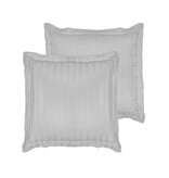 De Witte Lietaer Kussensloop Zygo Silver - 50 x 70 cm - Grijs - Katoen Satijn