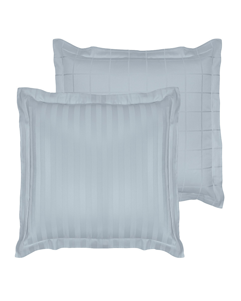 De Witte Lietaer Kussensloop Zygo Ice Blue - 60 x 70 cm - Blauw - Katoen Satijn