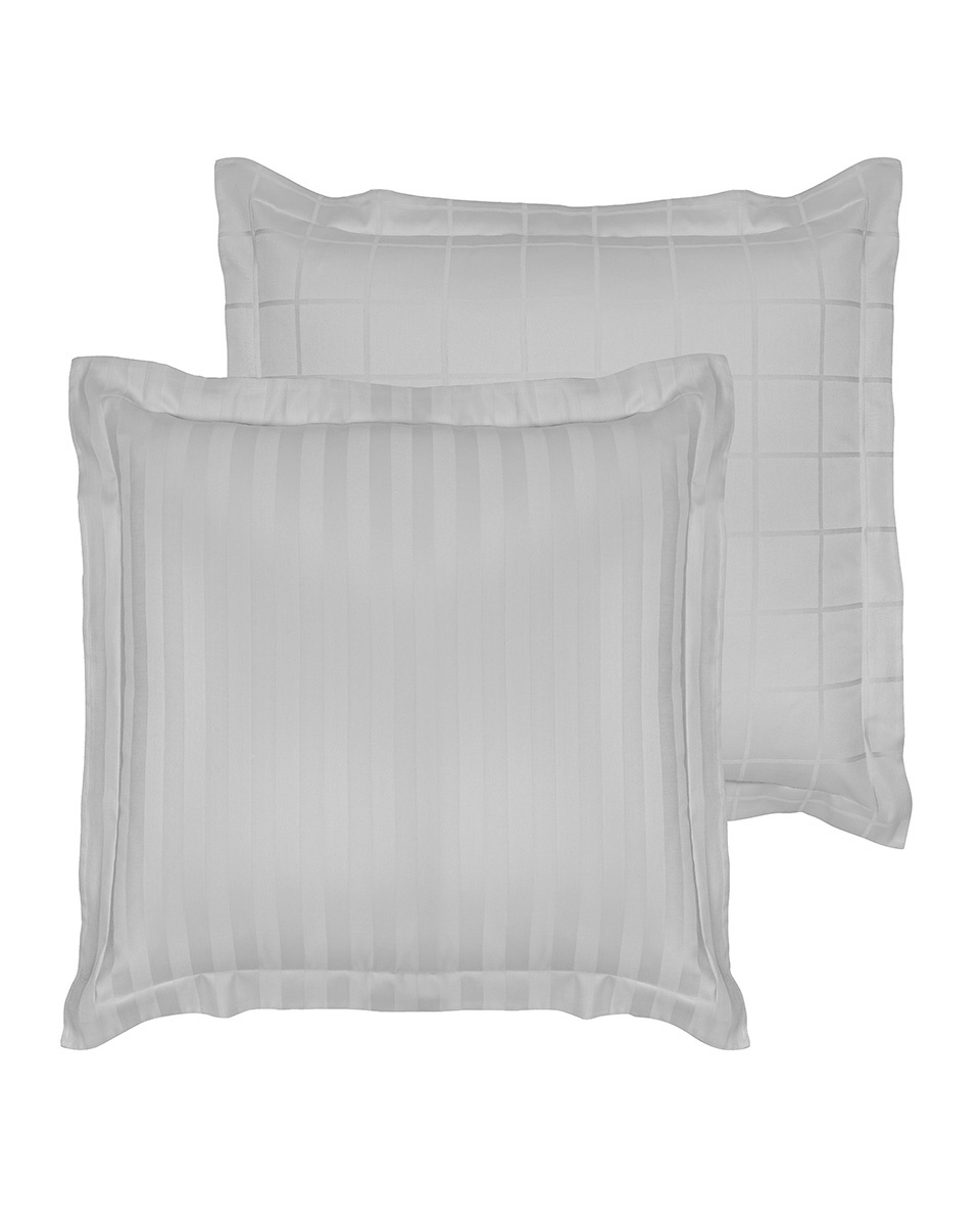 De Witte Lietaer Kussensloop Zygo Silver - 60 x 70 cm - Grijs - Katoen Satijn