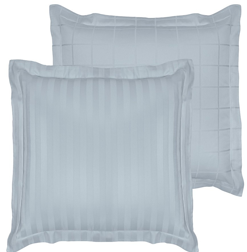 De Witte Lietaer Pillowcase Zygo Ice Blue - 63 x 63 cm - Blue - Cotton Satin