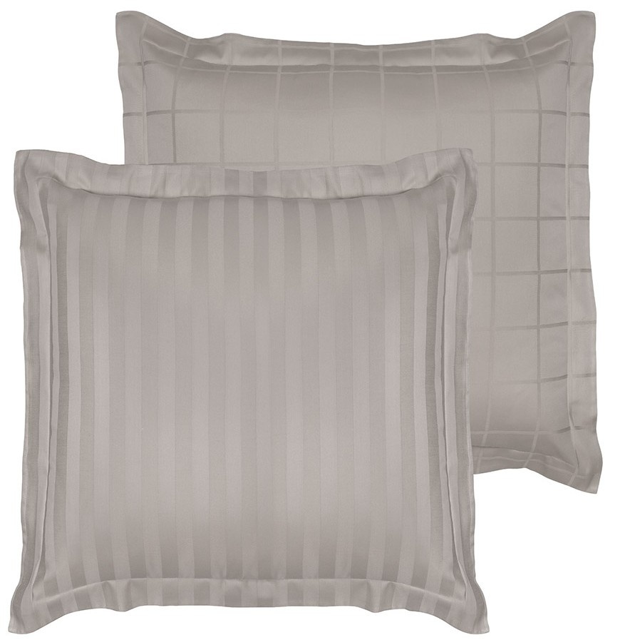 De Witte Lietaer Kussensloop Zygo Atmosphere - 63 x 63 cm - Grijs - Katoen Satijn