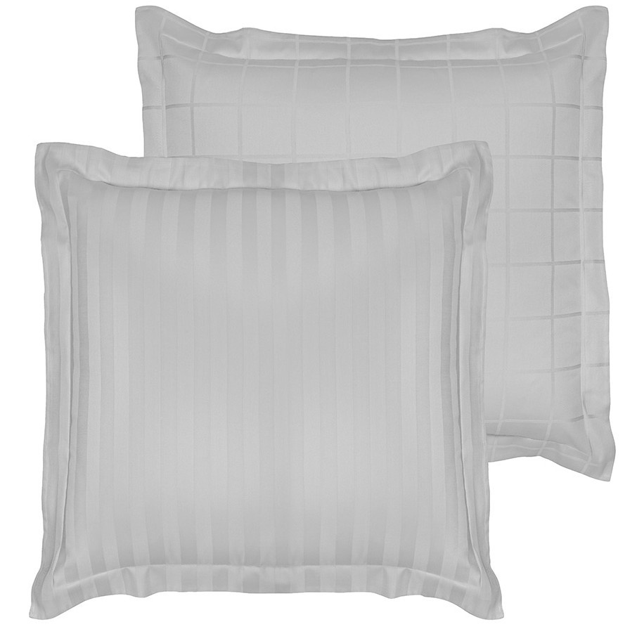 De Witte Lietaer Zygo Silver Pillowcase - 63 x 63 cm - Gray - Cotton Satin