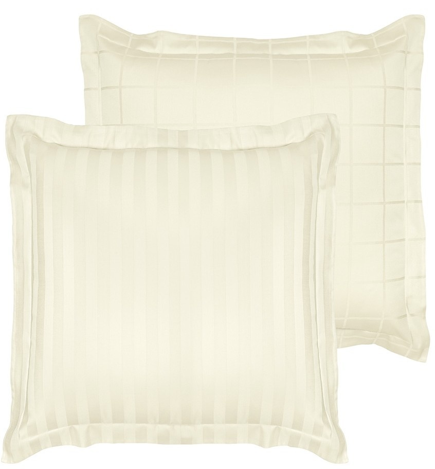 De Witte Lietaer Zygo Ivory Pillowcase - 63 x 63 cm - White - Cotton Satin