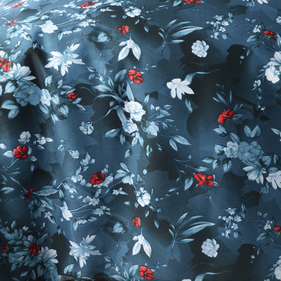 De Witte Lietaer Arabella Powder Blue Duvet Cover - 140 x 200/220 + 60 x 70 cm - Cotton Satin