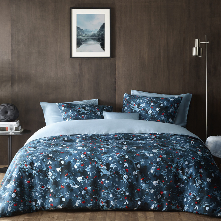 De Witte Lietaer Arabella Powder Blue Duvet Cover - 260 x 240 cm + 2 x 60 x 70 cm - Cotton Satin