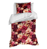 De Witte Lietaer Dekbedovertrek Dahlia Coral Paradis - 140 x 200/220 + 60 x 70 cm - Katoen Satijn