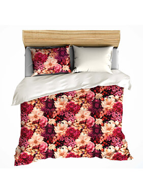 De Witte Lietaer Dekbedovertrek Dahlia Coral Paradis 260 x 240 + 2x 60 x 70 cm Katoen Satijn