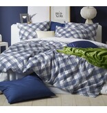 Moodit Dekbedovertrek Odil Andor Cosmic Cobalt - 140 x 200/220 + 60 x 70 cm - Blauw - Katoen