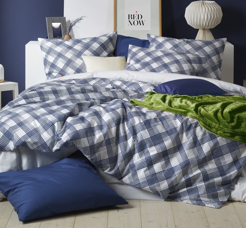Moodit Dekbedovertrek Odil Andor Cosmic Cobalt - 200 x 200/220 + 2x 60 x 70 cm - Blauw - Katoen