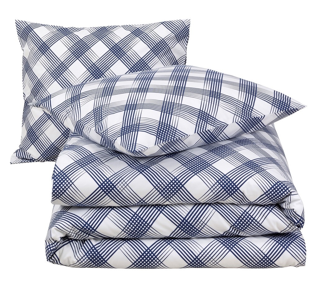 Moodit Dekbedovertrek Odil Andor Cosmic Cobalt - 260 x 240 + 2x 60 x 70 cm - Blauw - Katoen