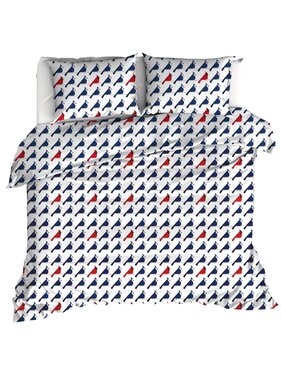 Moodit Dekbedovertrek Odil Flipo Blue Cuckoo Red 240 x 220 cm Katoen