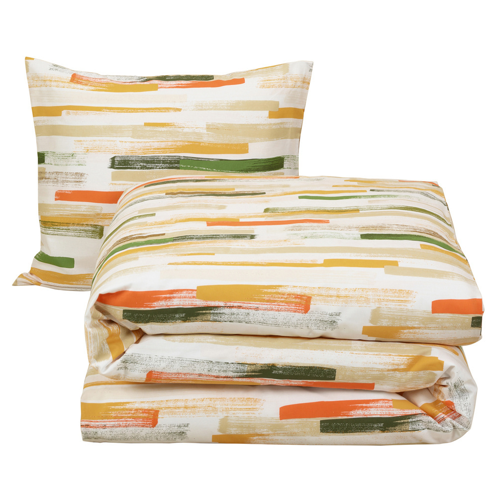 Moodit Dekbedovertrek Odil Flynn Sand - 140 x 200/220 + 60 x 70 cm - Multikleur - Katoen