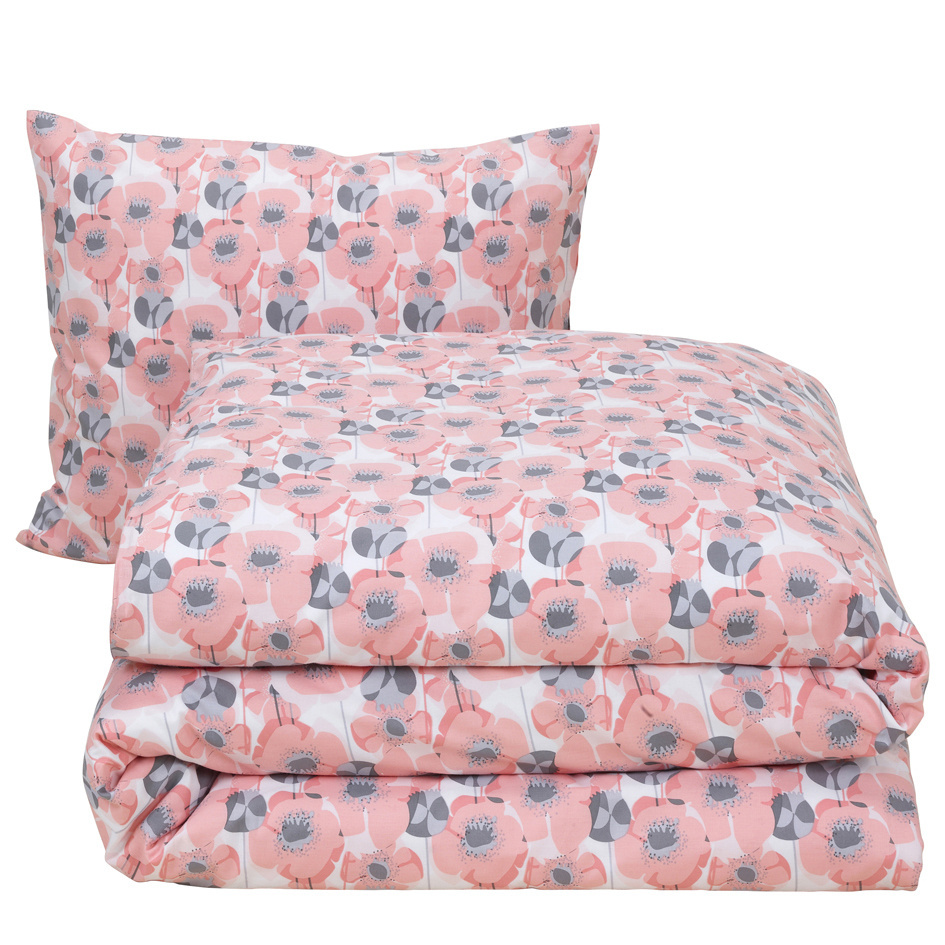 Moodit Duvet Cover Odil Monica Blush - 140 x 200/220 + 60 x 70 cm - Pink - Cotton