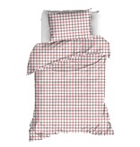 Moodit Dekbedovertrek Odil Rhombus Ruby Red - 140 x 200/220 + 60 x 70 cm - Rood - Katoen