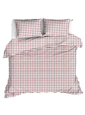 Moodit Dekbedovertrek Odil Rhombus Ruby Red 200 x 200/220 cm Katoen