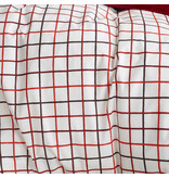 Moodit Dekbedovertrek Odil Rhombus Ruby Red - 240 x 220 + 2x 60 x 70 cm - Rood - Katoen