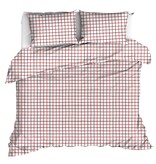 Moodit Dekbedovertrek Odil Rhombus Ruby Red - 260 x 240 + 2x 60 x 70 cm - Rood - Katoen