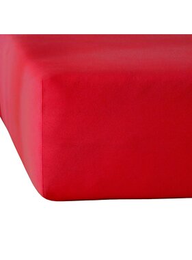Moodit Fitted Sheet Alina Uni Deep Red 140 x 200 cm Cotton Jersey