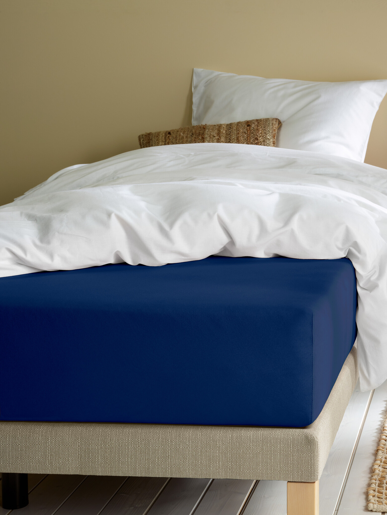 Moodit Hoeslaken Alina Uni Navy Blue - 160 x 200/220 cm - Katoen Jersey