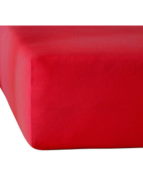 Moodit Hoeslaken Alina Uni Deep Red 160 x 200/220 cm Katoen Jersey